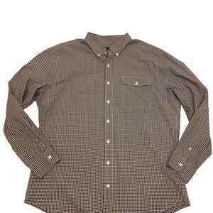 Gap Slim Fit Navy‎ Plaid Button Down Shirt
